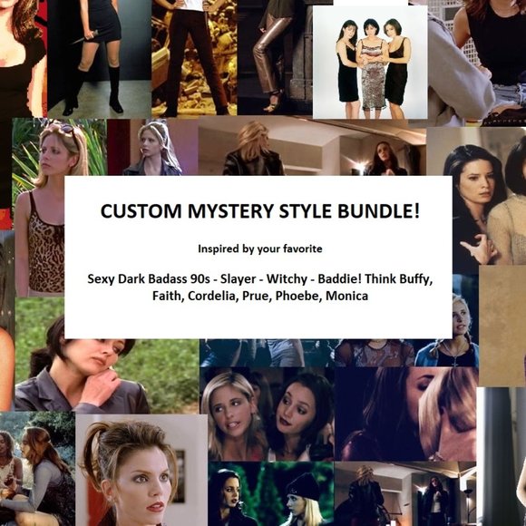 Y2k SLAYER WITCHY BADDIE Custom Mystery Bundle - Leather Grunge Mesh Dark Sultry - Picture 1 of 13